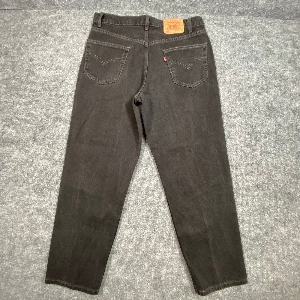 Levis 550 Relaxed Fit Jeans Mens 36x30 Faded‎ Black Denim Tapered Made in Canada